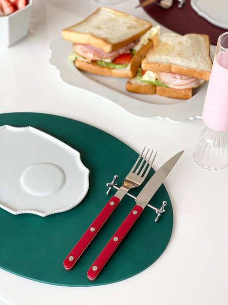 Silver long Cutlery rest