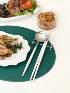 Silver long Cutlery rest