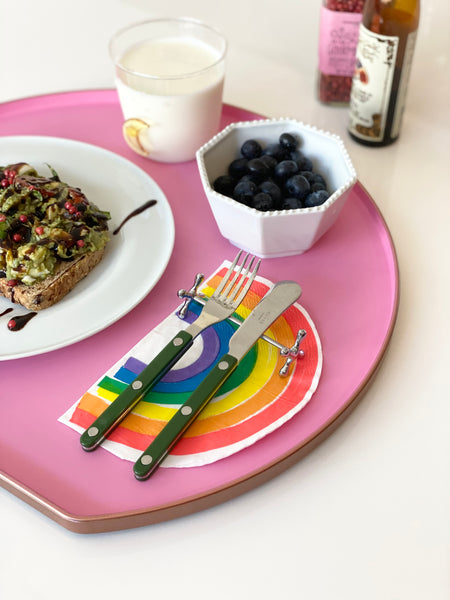 Silver long Cutlery rest